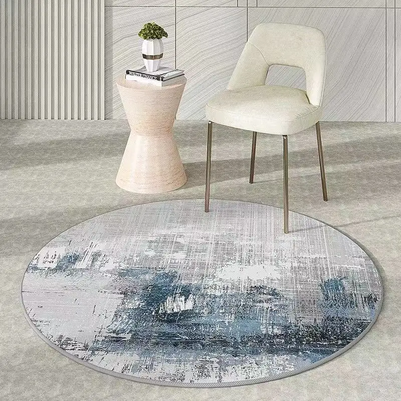

Simple Round Carpet Living Room Decoration Luxury Bedroom Decor Washable Lounge Rugs Non-slip Floor Mats Parlor Kids Play Mat