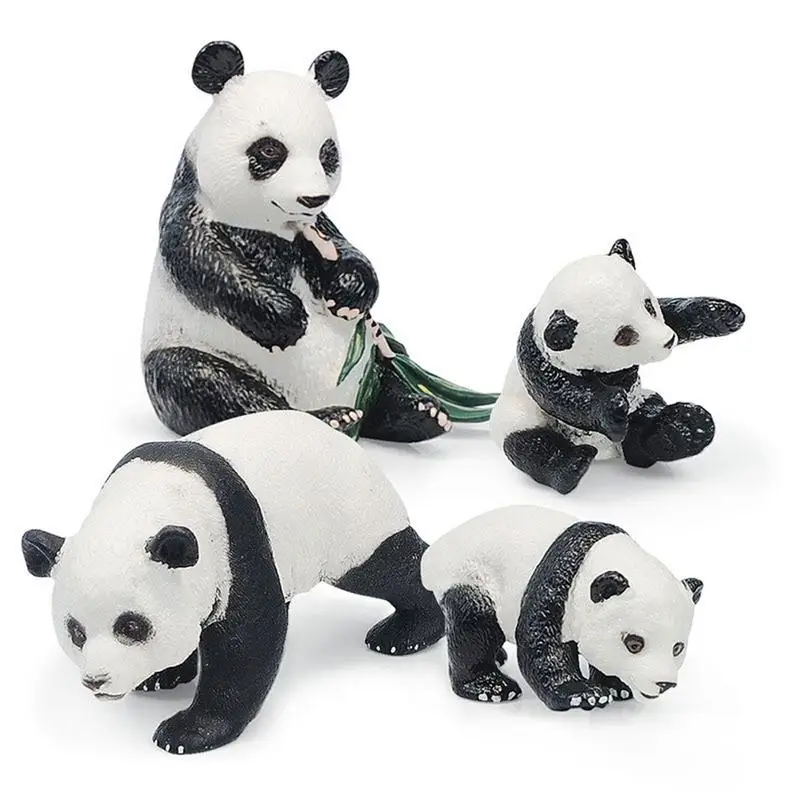 

Figurines Miniatures PVC Pandas Garden Plant Flower Pot Bonsai Dollhouse Decoration Home Decoration Accessories