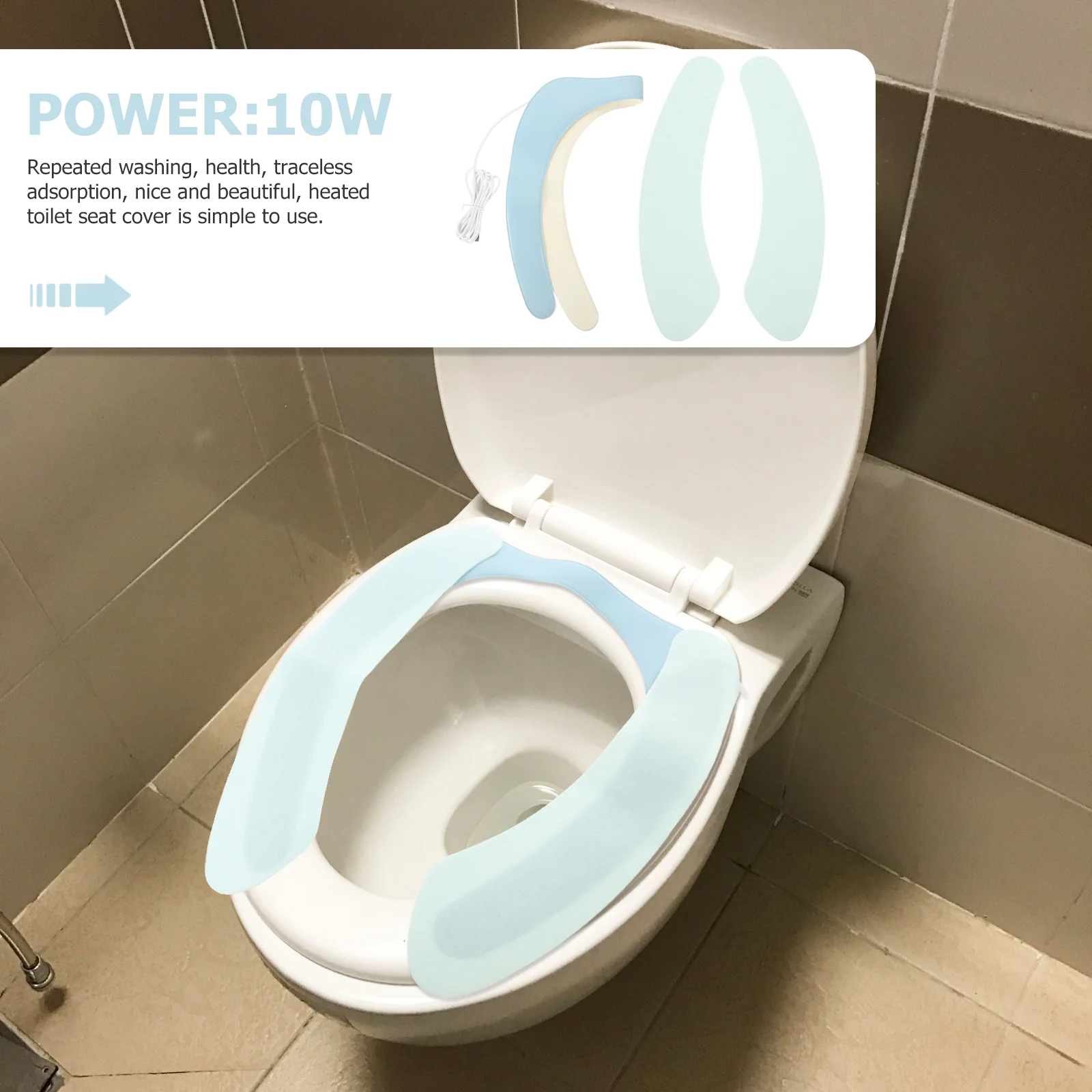 Toilet Seat Warmer Bathroom Toilet Seat Heating Pad Heated Cover