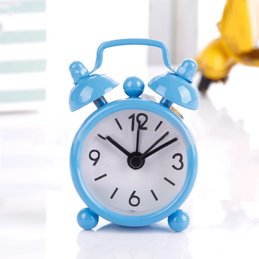 

Analog Clocks Classic Double Bell Alarm Clock Movement Bedside Night 4CM Desktop Mini Alarm Event Holiday Small Gift Desk
