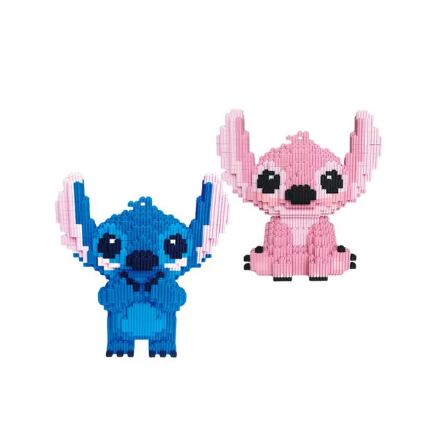 Cute Stitch Building Block Toys Small Particle Bricks DIY 3D Model Assembly Children's Building Block  Toys Birthday Gift 5