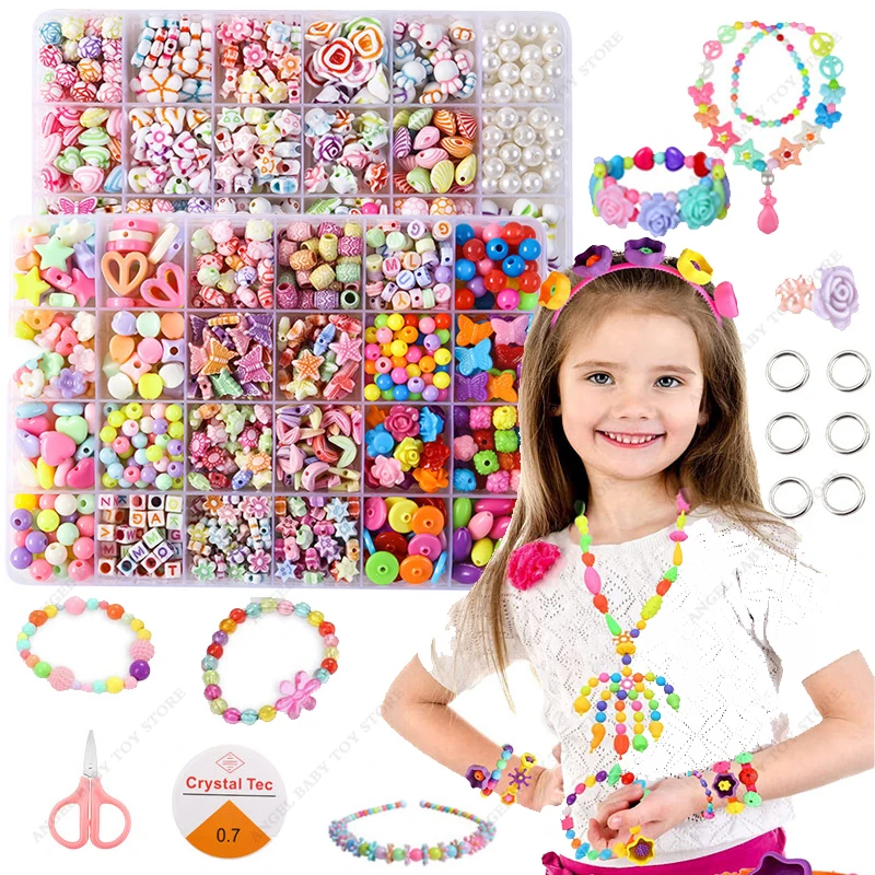 Jewelry Making Kit for Girls 5-7 8-12, Girls Toys Age 6-8 Cute