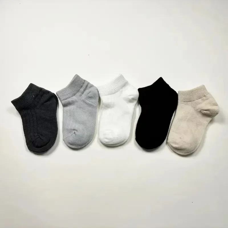 5 Pairs Cute Kawaii Smiling Baby Soft Socks Anti Slip Floor Socks for Infant Girl Boy Warm Anti Slip Floor Socks 0-5T 4