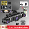 WiFi GPS 24h Parking Monitor Dash Cam For Car Driving Recorder 4Lens FHD 1080P DashCam Night Vision Tachograph 64GB 360° Car DVR