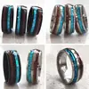 36Pcs/lot Wholesale Shell & Wood Inlay Stainless Steel Men Women Ring Fashion Jewelry Bulk Lots 1