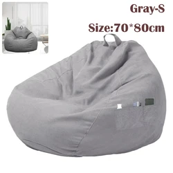 Oversized Cozy Sofa Cover for Indoor and Outdoor Beanbag Chairs (Gray - S)