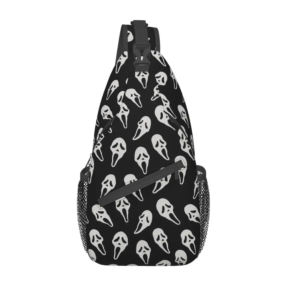 

Rain Of Ghostface Crossbody Sling Bags SmallChest Bag Halloween Horror Shoulder Backpack Daypack for Hiking Travel Biking Bag