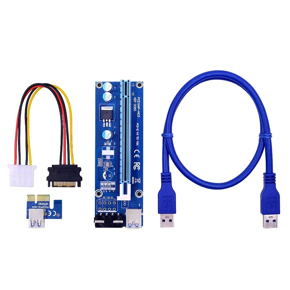 Карта расширения VER006S PCI-E 30 см 60 100 кабель USB 3 0 1X к 16X расширитель адаптер для