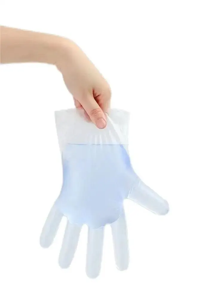 100Pcs Tpe Disposable Gloves Waterproof Dishwashing Gloves Household Cleaning Oil-Proof Gloves disposable gloves protective gloves