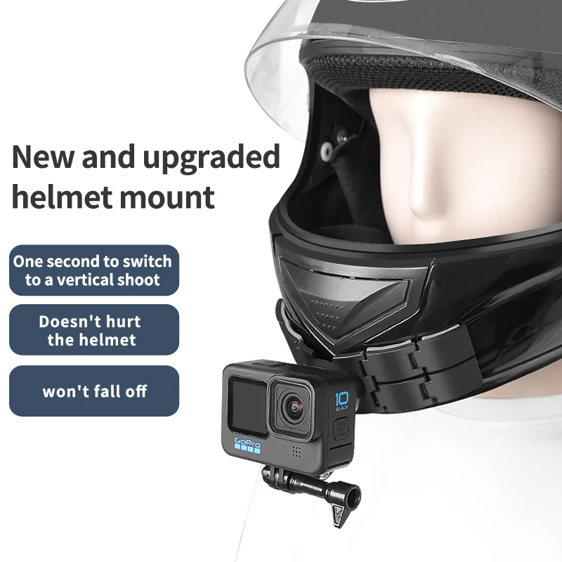 Motorcycle Helmet Aluminium Chin Action Camera Mounts for GoPro 1 10 9