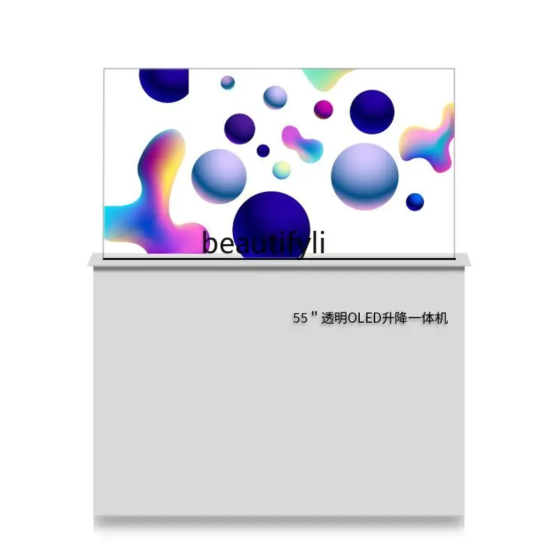 Display Di Giunzione Oled Flessibile Trasparente Da 55 Pollici Macchina Pubblicitaria Sollevamento Verticale Schermo Combinato Oled Touch Auto-Luminos