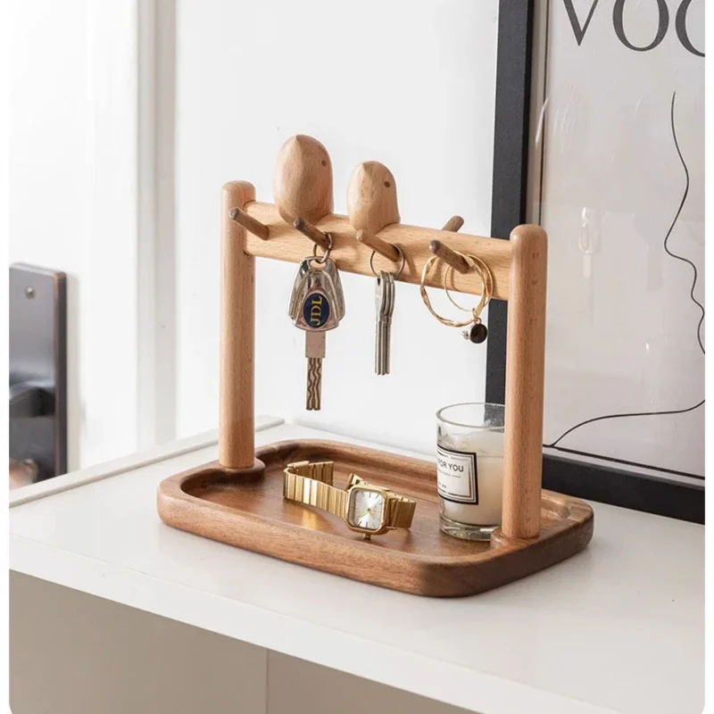 

Стойка для хранения ключей у входа с лосем ореховым деревом многофункциональная коробка для хранения ювелирных изделий и настольный органайзер