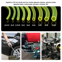 สายยางน้ำมันเชื้อเพลิงสีเหลือง โพลียูรีเทน สำหรับรถจักรยานยนต์ รถยนต์ ทนน้ำมัน ท่ออ่อน ขนาดเส้นผ่านศูนย์กลาง 2 มม. 3 มม. 4 มม. 5 มม. 6 มม. 7 มม. 6