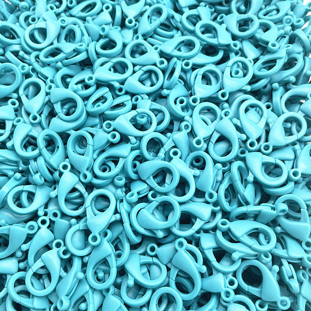 10pcs 25*15mm Candy Colors Plastic Lobster Clasps Hooks Key Chain Sweet Key Rings For Keychain Jewelry Making Accessories