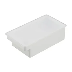 Butter Cheese Storage Box with Lid & Knife - Countertop Butter Keeper (White)