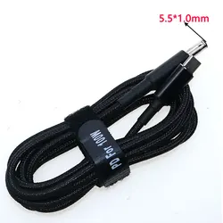 Versatile USB - C to Multi - Size DC Male Plug Converter Charging Cable (5.5 - 1.0MM)