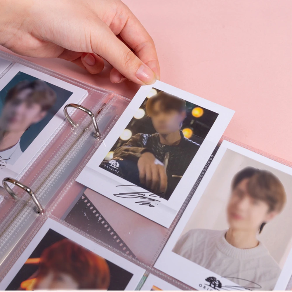 PLRBOK A4 Clear 10 Pack Photo Album Refill Pages Protector 4 Holes Multiple Formats 4 Rings Binder Photocards Postcard Notebook