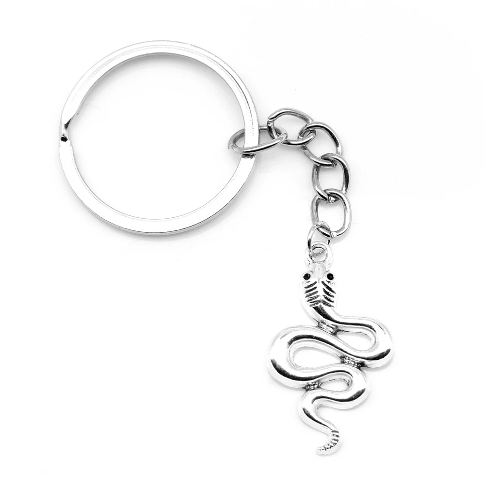 

1 Piece Snake Keychain Diy Jewelry 18x30mm