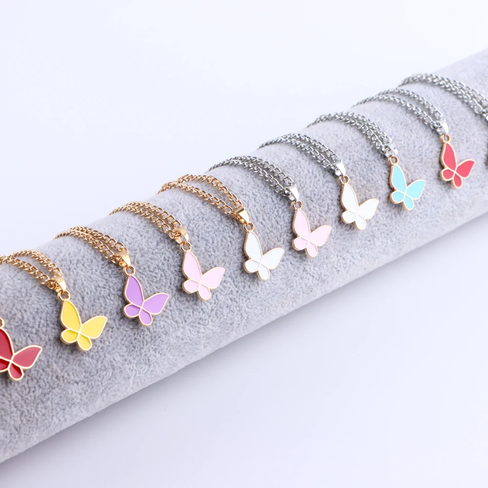 20 Teile/los Koreanische Neue Schmetterling Anhänger Halskette für Frauen Gilrs Nette Reizende Hals Schmuck Zubehör Geburtstag Geschenke – Detail 15