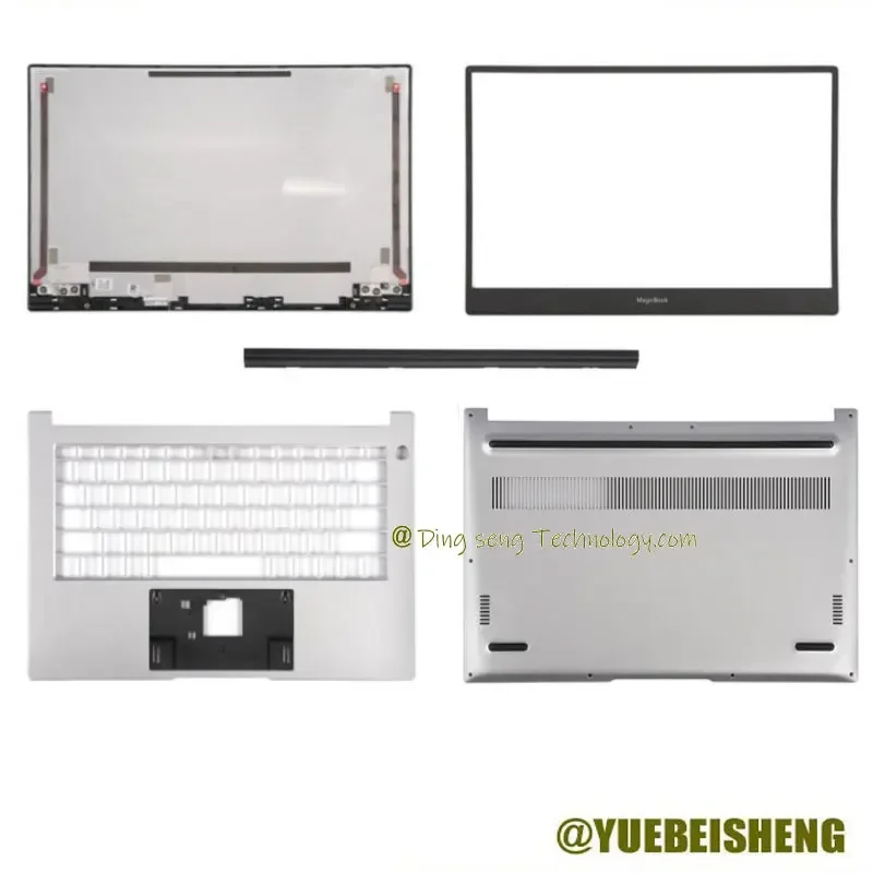 

YUEBEI New/org For HUAWEI MagicBook 14 NBL-WAQ9 NbB-WAE9P NbB-WAH9P LCD back cover/ Upper cover /Bottom case/ Hinge cover,Silver