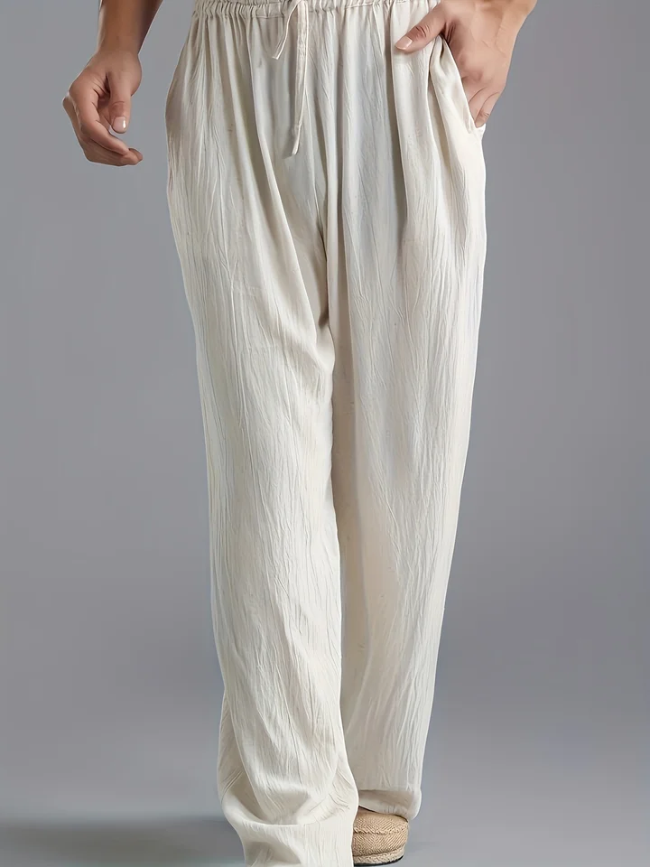 Breathable Plus Size Men's Linen Sweatpants