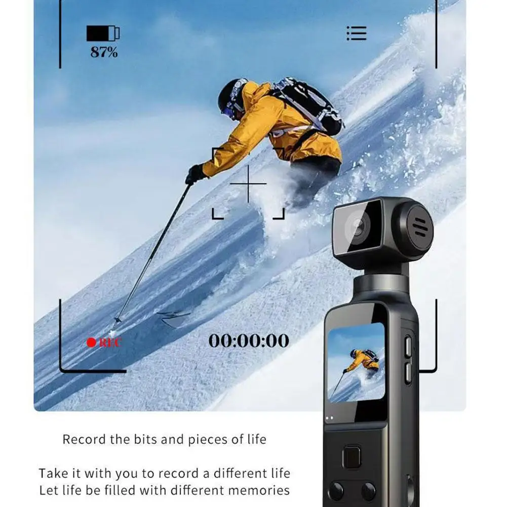64G For K1 4K Cheap Sports Pocket Camera 270 &deg; Rotating Handheld Camera Outdoor Sports New