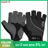 Santic Half Finger Cycling Gloves Road Bike Mittens Outdoor Shockproof Breathable Bicycle Sport Running Fitness Gloves Unisex 1