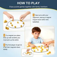 Party Games Magnetic Stones Game Interactive Magnet Board Strategy Game for Family Kids Adults High quality longest side 3.4cm 5