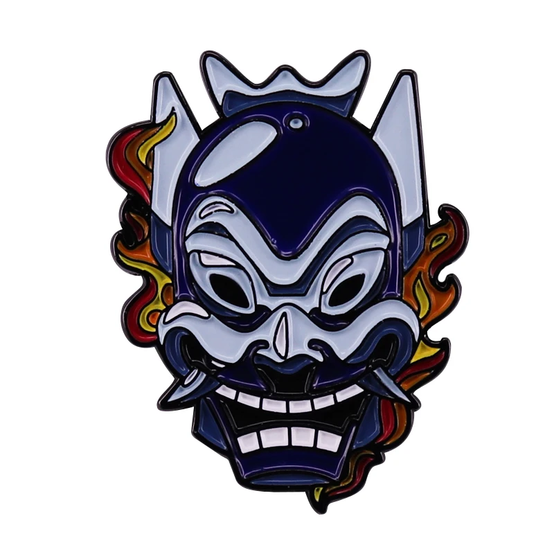 Avatar Last Airbender Prince Zuko Blue Spirit Kabuki Mask Badge Spilla Smaltata Spilla Animata Serie Tv Accessori Per Gioielli