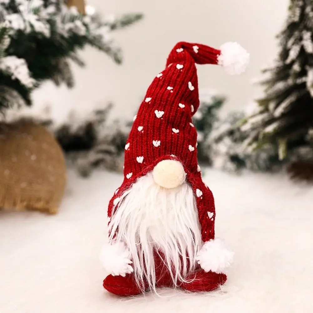 With Hands Mini Forest Man Xmas Christmas Pendant Kids Gift Faceless Doll Gnome Doll Christmas Decoration Tabletop Figurines