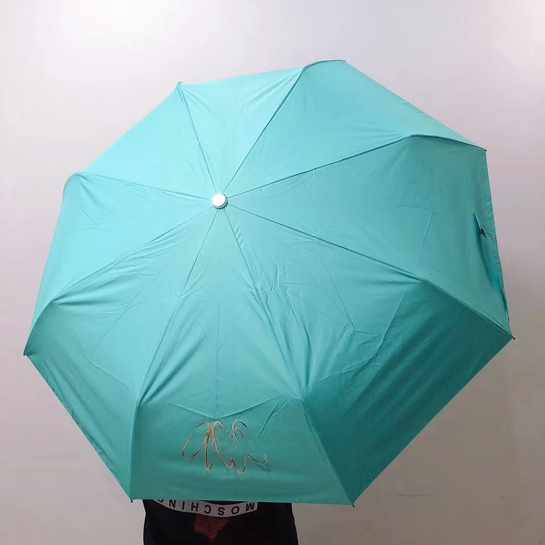 

Модный зонт, автоматический зонт тройного сложения с подарочной коробкой, зонт от солнца с черным покрытием, зонт от солнца, зонт от солнца