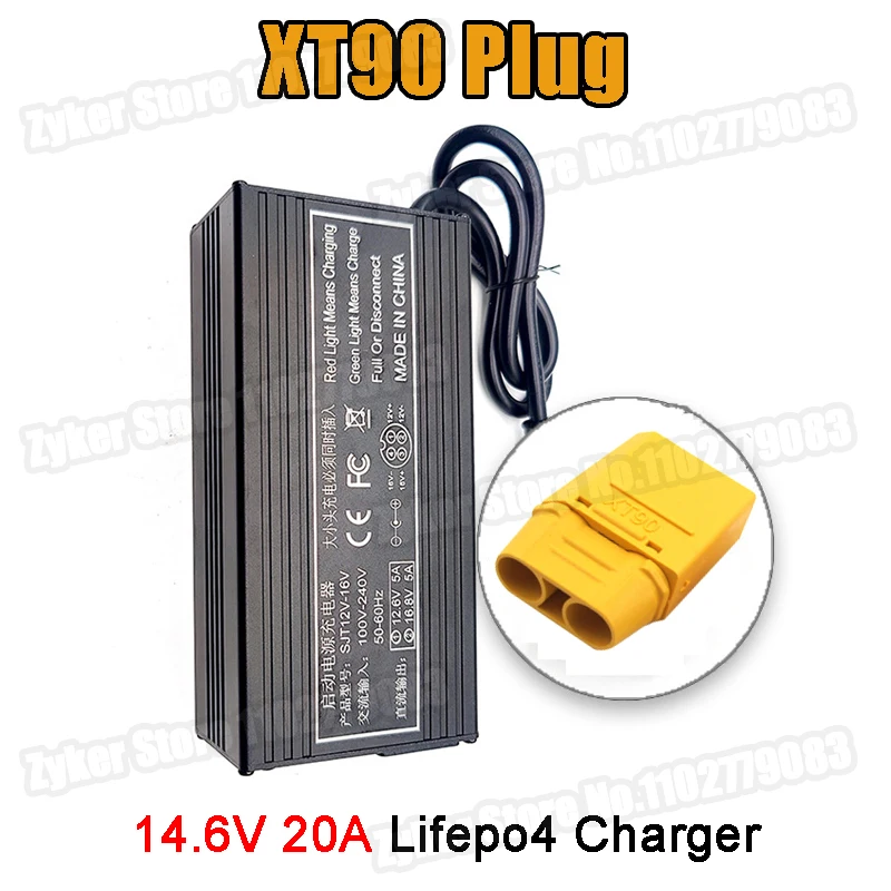 14.6V 20A Lifepo4 Battery Charger 4S 12V High Power Smart Charger For Lithium iron Phosphate Battery Pack 110V-240V EU Chargers