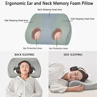 Ergonomic Cervical Pillow for Sleeping, Double Hole Design for Headphones Washable - Image 5