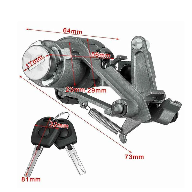 Cylindre de Serrure pour Coffre Hayon Volkswagen Golf IV Polo Lupo  1J6827297G 