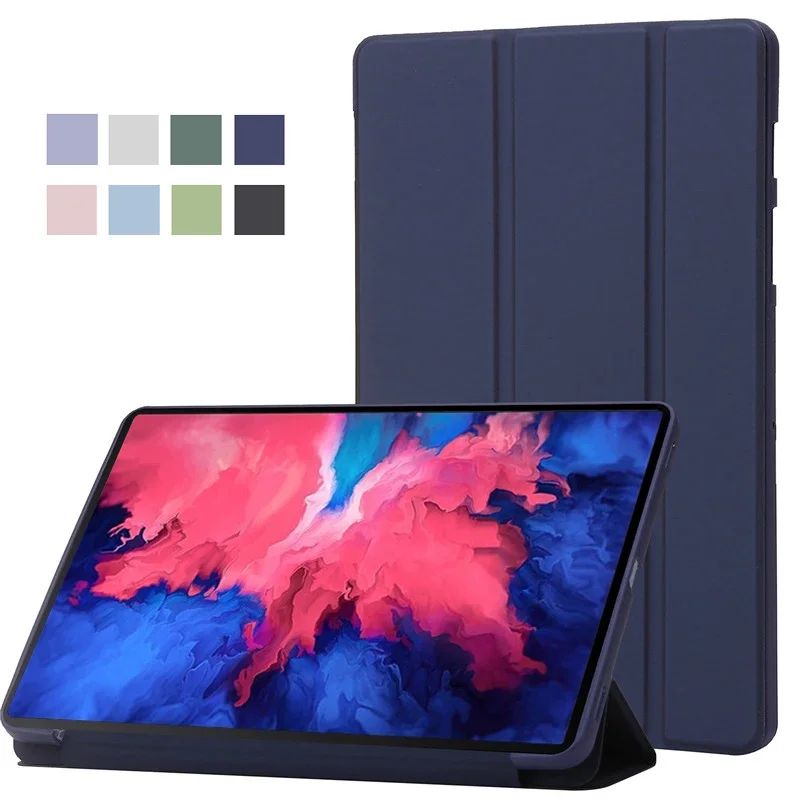 Funda para Lenovo Tab P11 Plus Case 11 Polegada Trifold Plutônio Leaher Macio Voltar Suporte Tablet para Lenovo Tab P11 Case tb J616f J606f J606l
