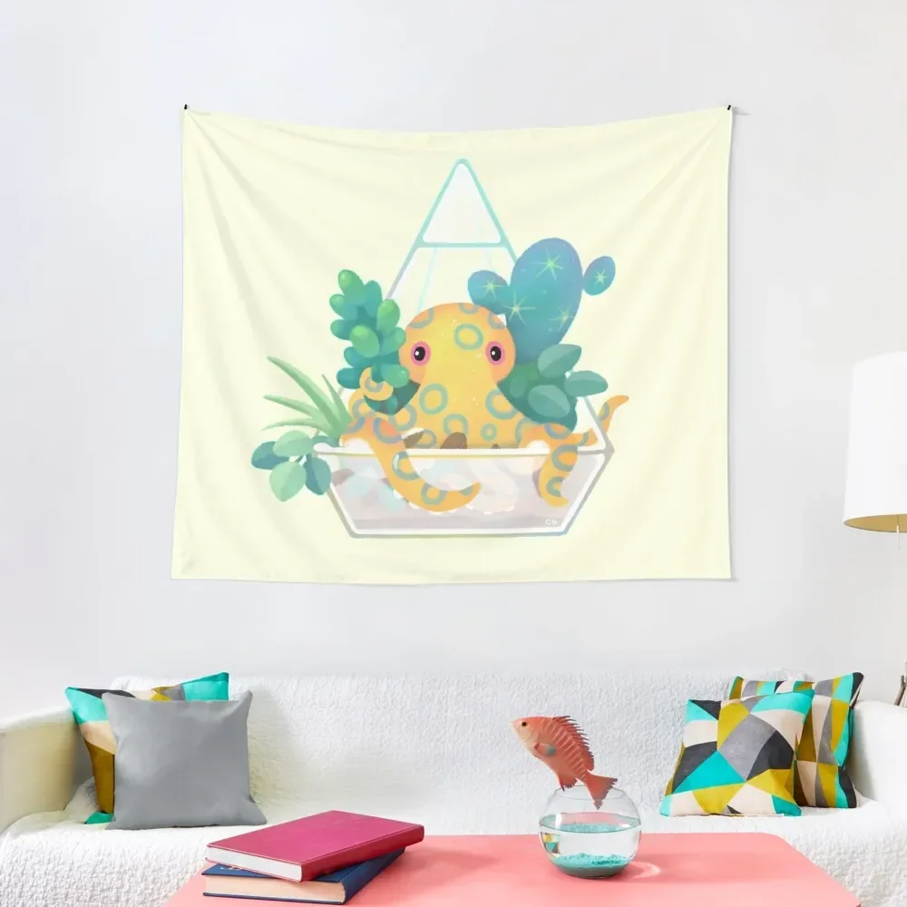 

Ocean terrarium - Blue ringed octopus Tapestry Room Ornaments Wall Decorations Tapestry