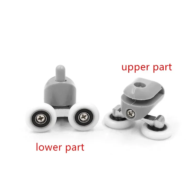 Shower Door Rollers Runners Wheels Shower Room Pulley Replacement 8pcs Diameter 23/25/27mm 4top 4bottom Shower Room Pulley Shower Door Rollers Shower Room Rollers