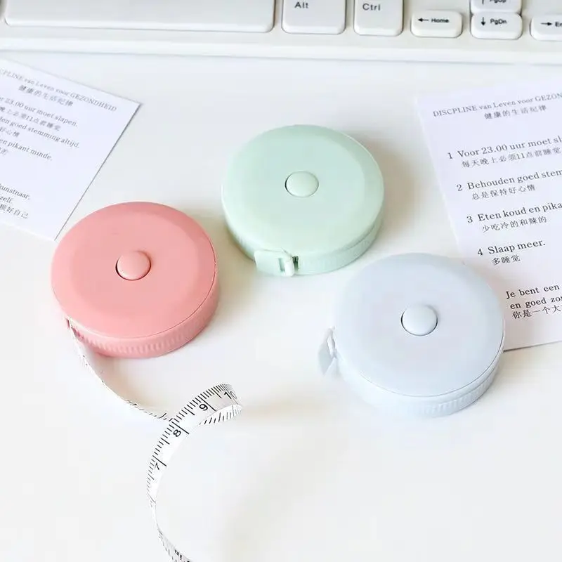 Solid Color Round Soft Tape Rulers Simple Body Sewing Flexible Measuring Tools School Student Supplies Gifts Tailor Craft tape measure ruler set