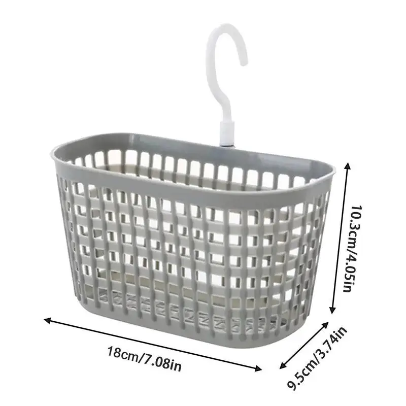 Plastic Home Storage Basket Hanging Shower Basket With Hook For Bathroom Storage Holder Kitchen Hook Basket Storage Organizer