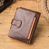 CONTACT'S Genuine Leather Short Wallets for Men Card Holders Coin Purses Money Clip High Quality Men's Wallet Male Bags Handbags 2