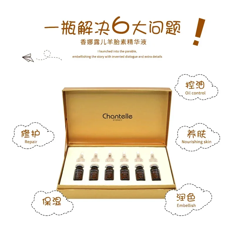 Australia Chantelle Sheep Placenta Serum 10ml*6pcs Anti-aging Anti-wrinkle Brighten Reduce Pigmentation Firmness Hydrate SkinCar 4