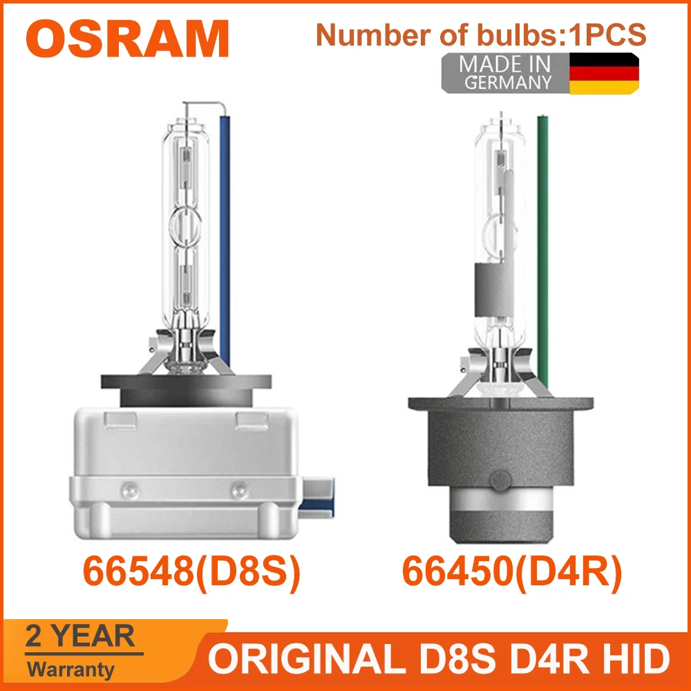HID Xenon Headlight Bulb OSRAM CLASSIC XENARC D4R D8S 66450 66548 25W 35W 4500K HID Xenon Bulb Headlight Hi/lo Beam Standard White Light