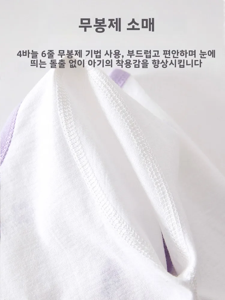 여름 얇은 면 속옷 반팔 세트 아동 홈웨어 순면 분리형 에어컨 슈트 남아 여아