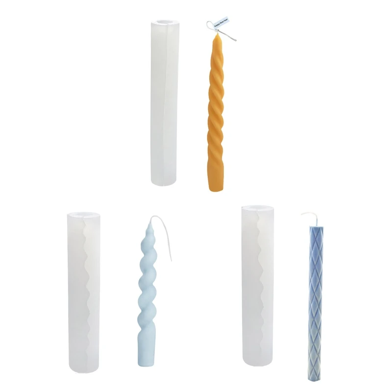 3d Spiral Long Silicone Candle Mold Twisted Rod Candle Molds Diy