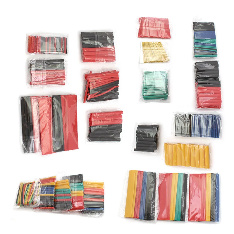 164/280pcs Heat Shrink Tube Thermoresistant Heat-shrink Tubing Wrapping Kit Insulating Sleeve Electrical Connection Wire Cable