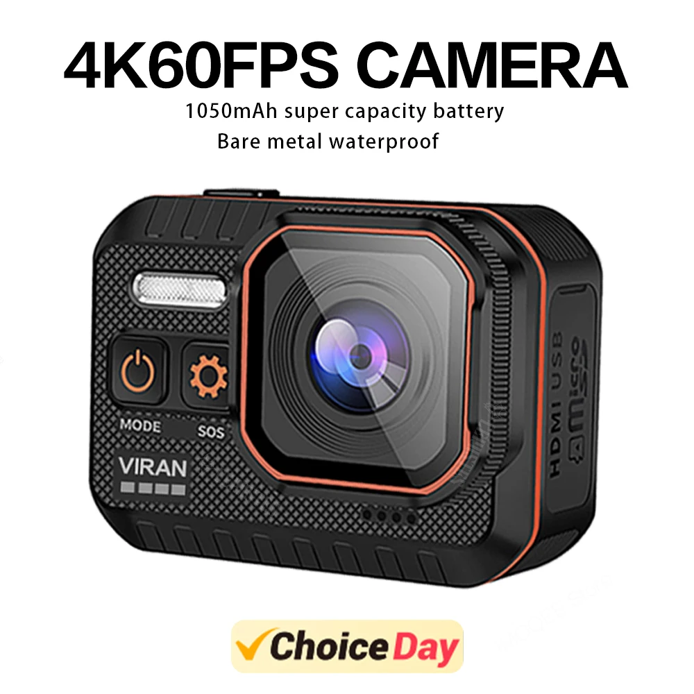 CERASTES Action Camera 4 k60fps con schermo di controllo remoto