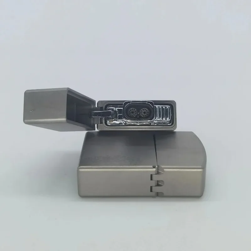 Titanium Shell Windproof and Waterproof Lighter with Brass Insert - Durable Gift