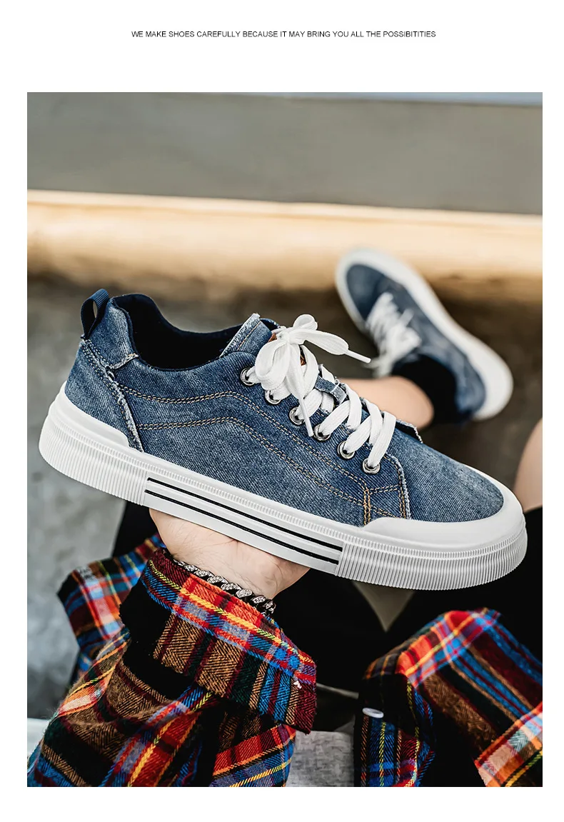 Große Größe 39-48 Herren Sportschuhe Marken atmungsaktive Herbst Canvas Sneakers Herren Laufschuhe Designer Jeans Stoff Wanderschuhe – Detail 14