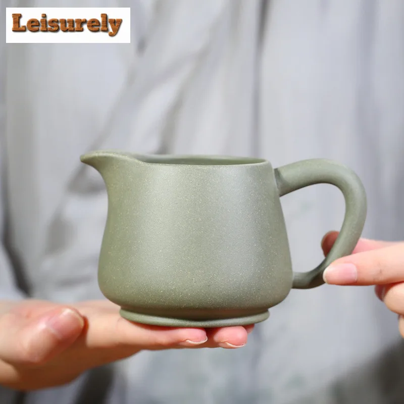 280ml Yixing Purple Clay Bean Green Tea Pitcher Tea Divider Cha Hai Dispenser Justice Cup Oolong Tea Fair Mug For Tea Supplies