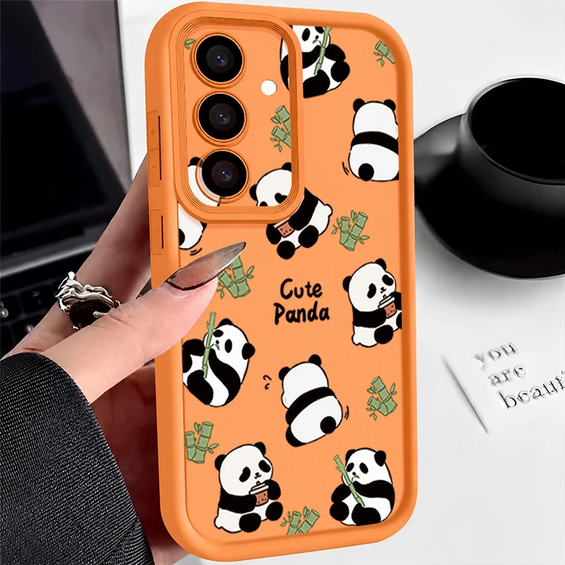 Adorable Cartoon Panda Soft TPU Silicone Phone Case - Cute and Durable Back Cover